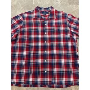 Polo Ralph Lauren Men's Camp Shirt Classic Fit Size XL Red Plaid Oxford